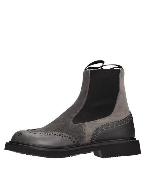 Beatles ankle boots in leather and fabric TRICKER'S | 2754 VBS SILVIA CAM.GRIGIO